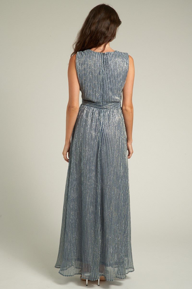 *NEW* Strappy V Neck Shimmery Maxi Dress