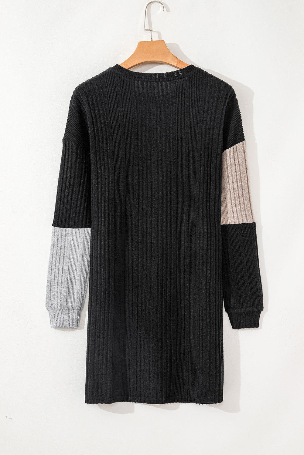 Ribbed Colorblock Sweater Dress