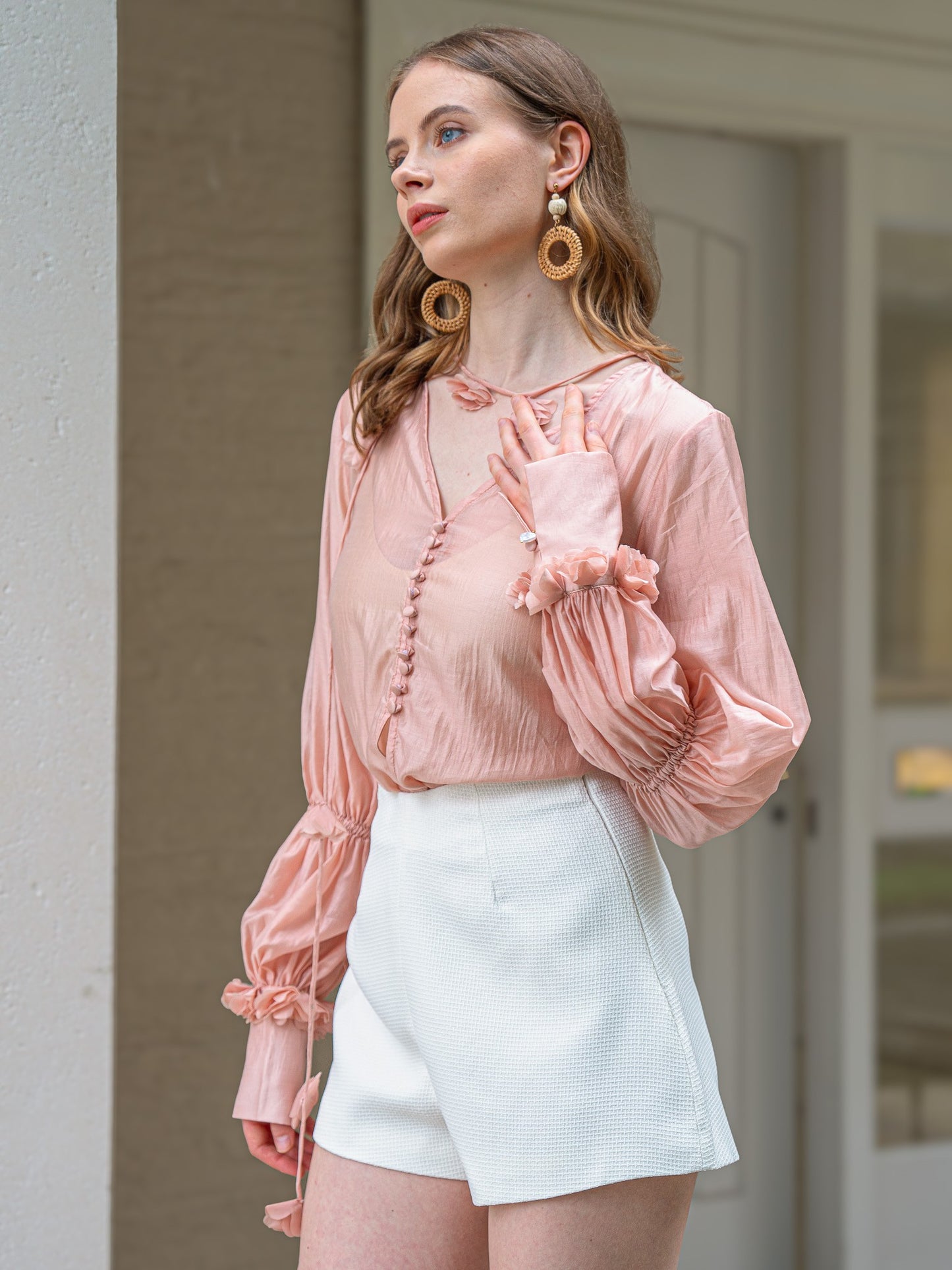 High Waisted Structured Shorts