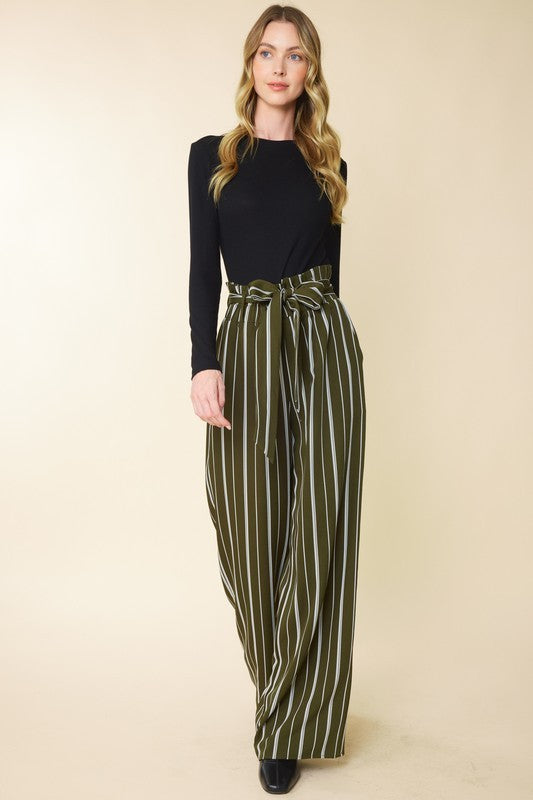 Striped Paperbag Pants