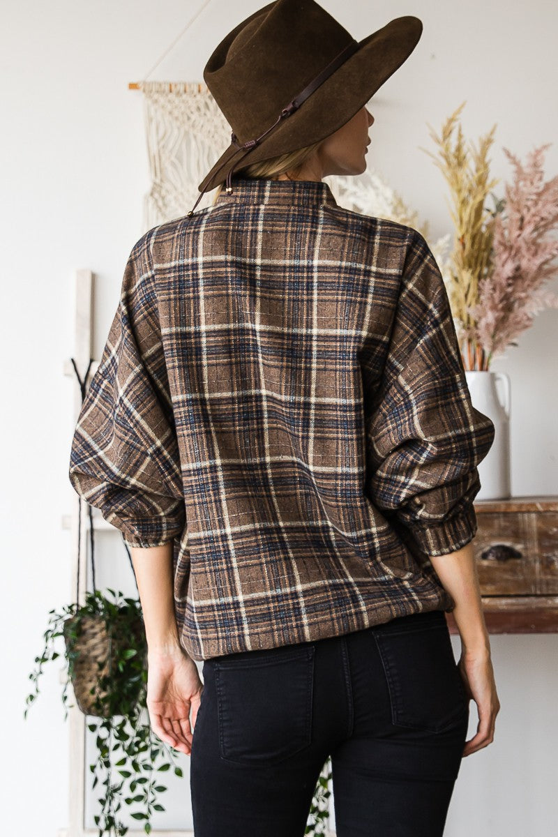 *NEW* Plaid Long Sleeve Bomber Jacket
