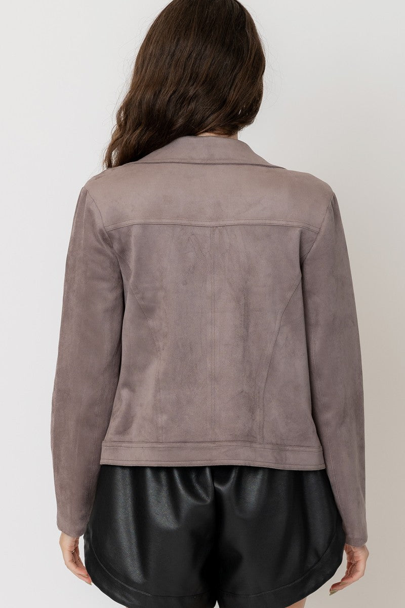 *NEW* Faux Suede Moto Jacket