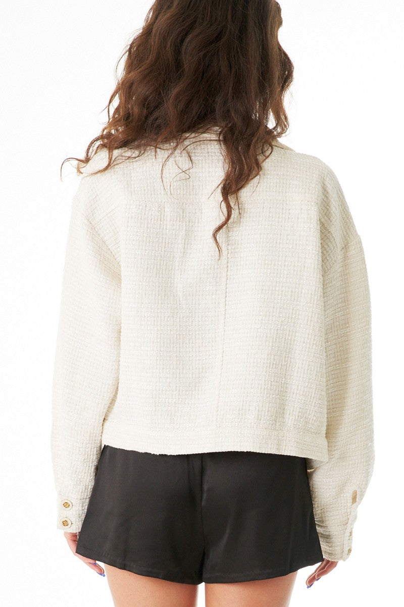 *NEW* Tweed Long Sleeve Cropped Jacket