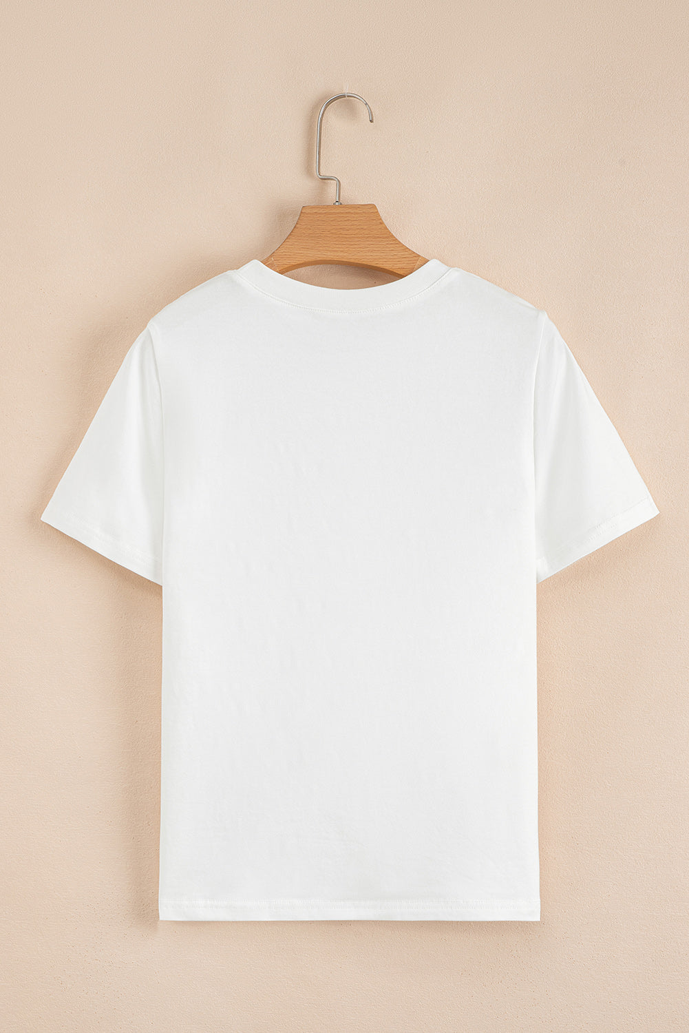 Rhinestone Bow Round Neck Tee