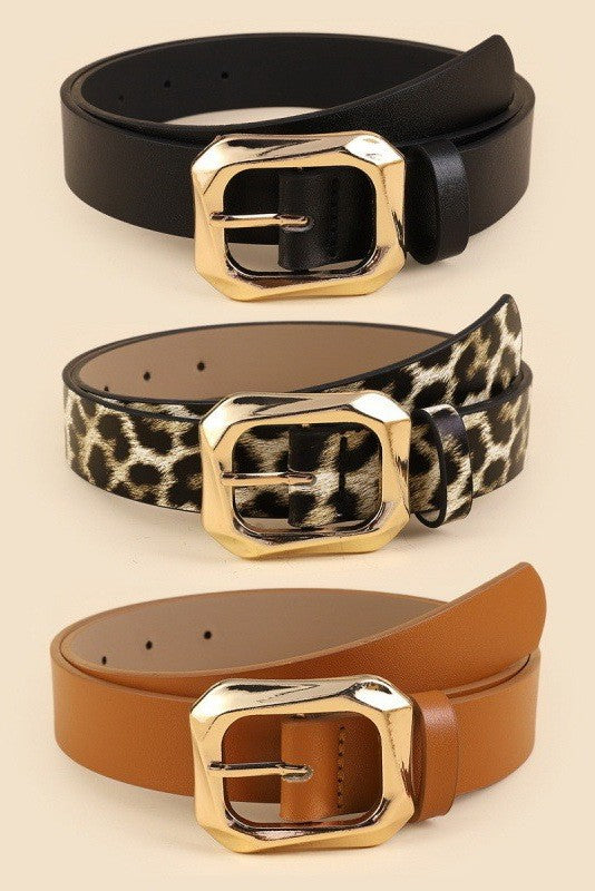 Rectangle Shaped Buckle Belt