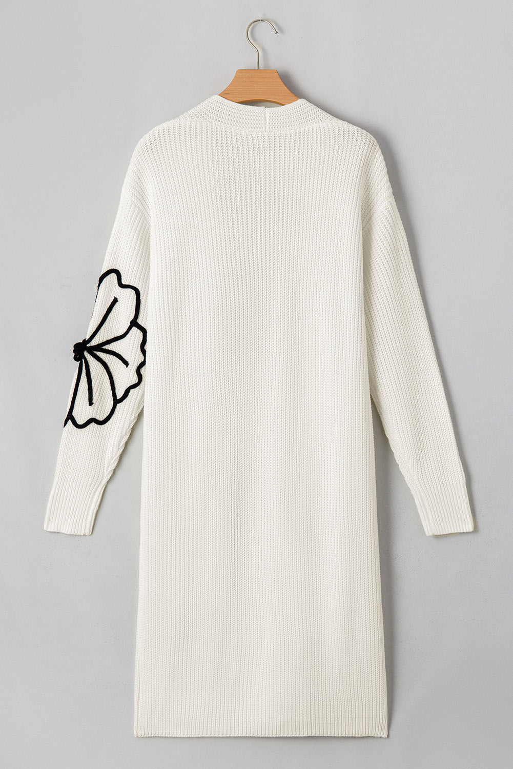 *NEW* Floral Embroidered Long Open Front Cardigan