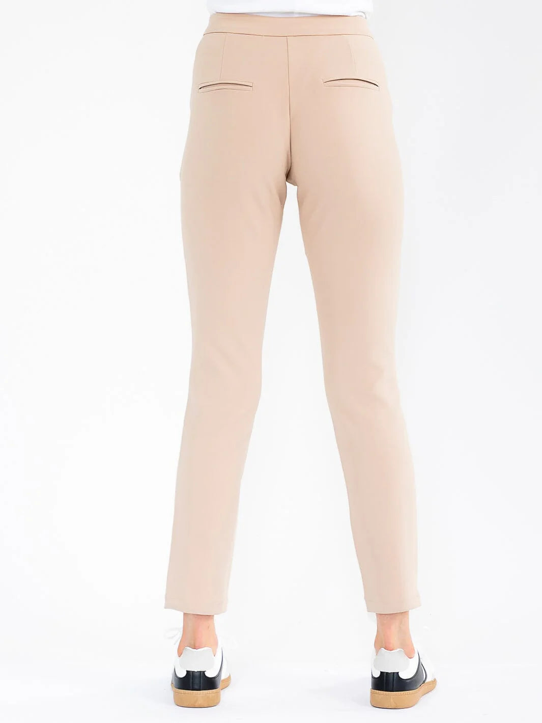 Button Front Closure Skinny Leg Pant