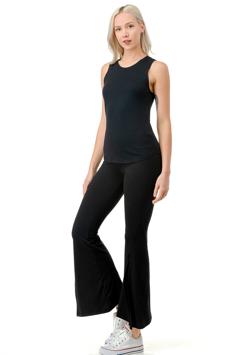 Sleeveless Knit Roundneck Muscle Tank