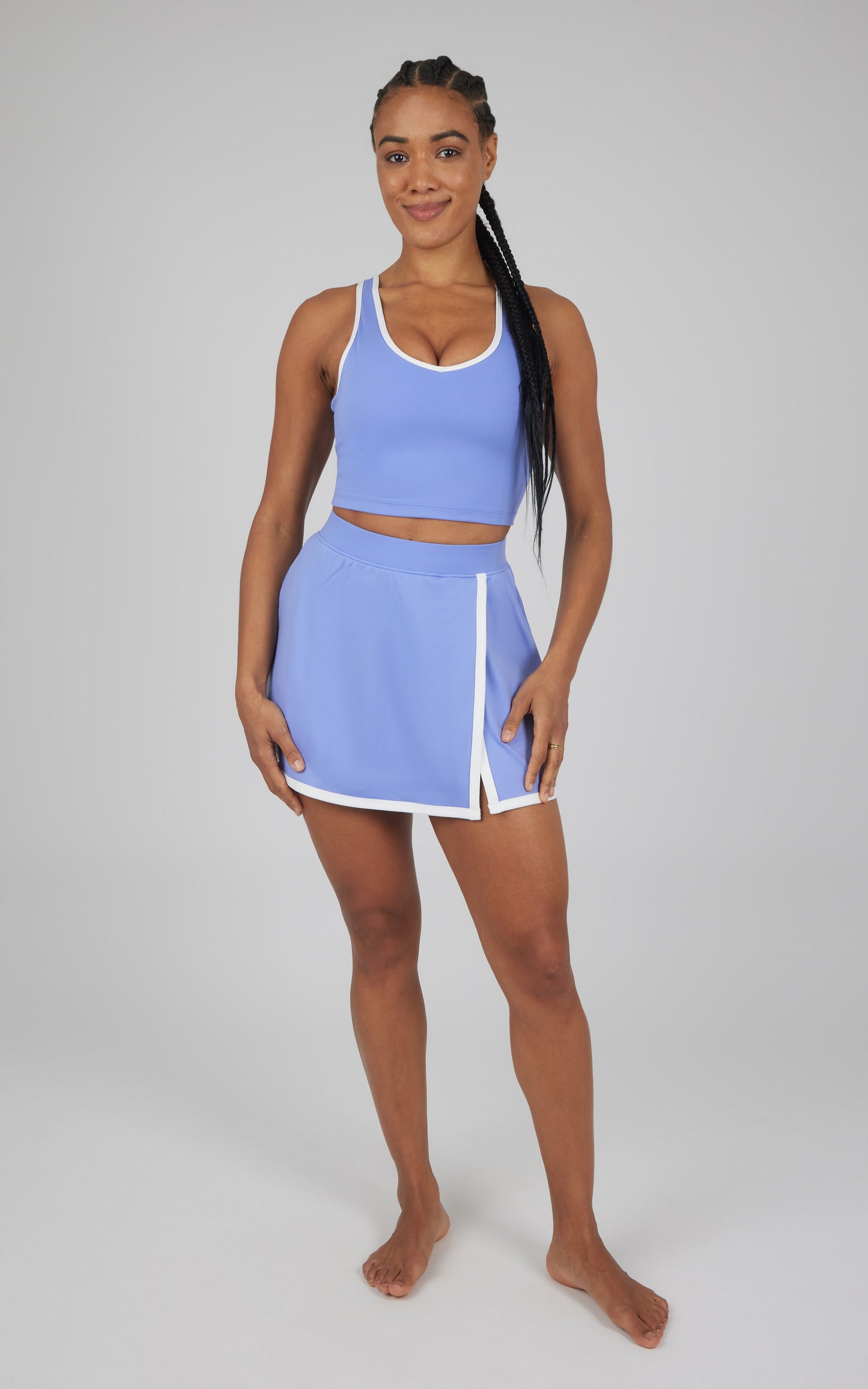 Crop Tank w/ Bra and Skort Set