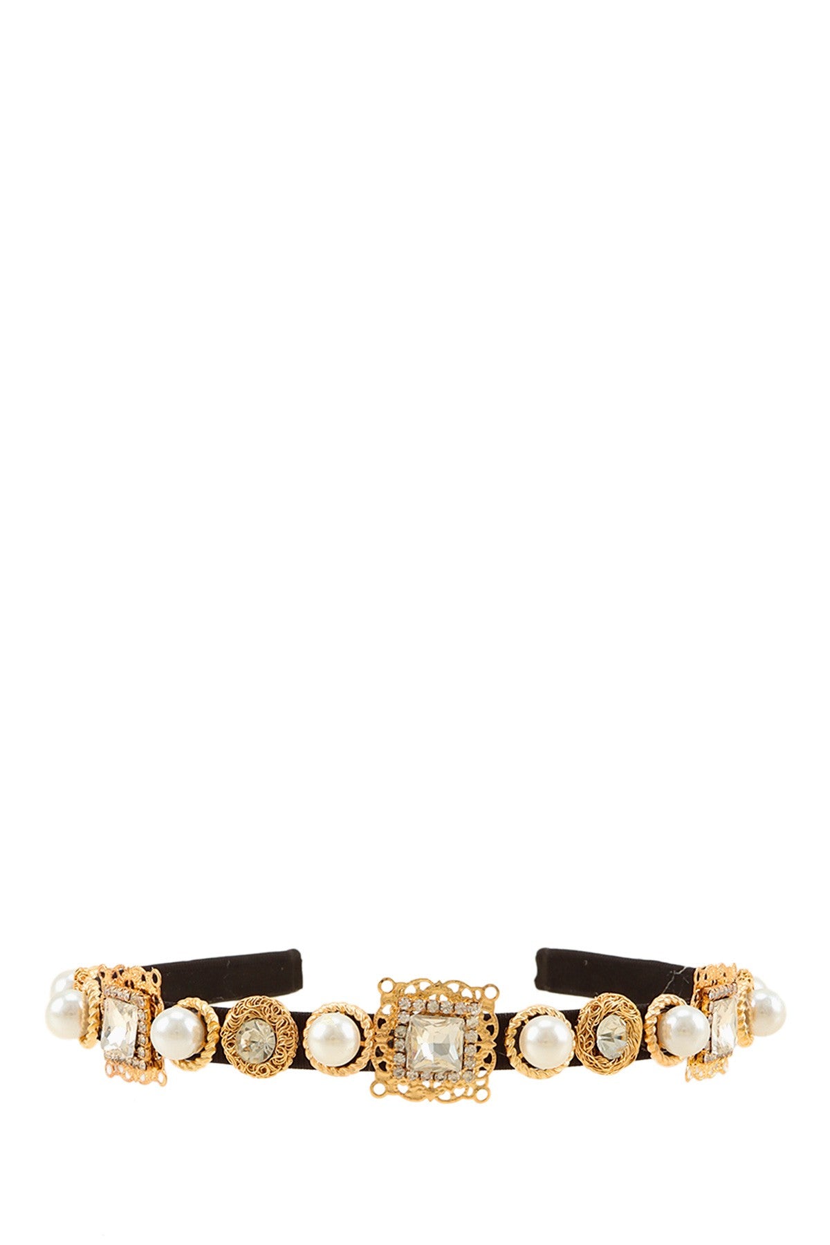 Rhinestone and Pearl Accent Headband