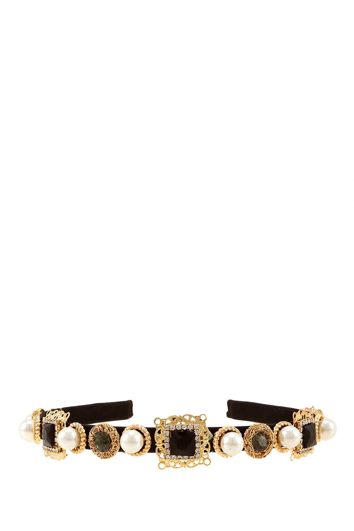 Rhinestone and Pearl Accent Headband