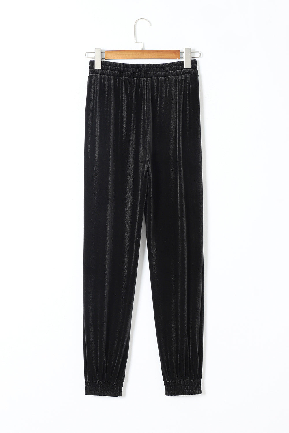 Elastic Waist Velvet Joggers